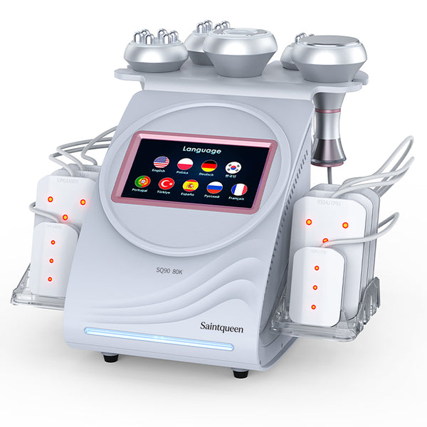 SQ90C Pro 6-in-1 80Kキャビテーション｜マルチポーラRF、吸引、レーザーパッド