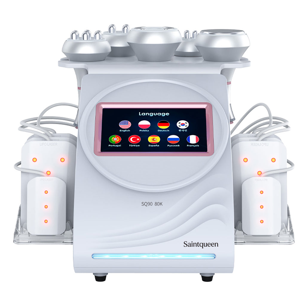 SQ90C Pro 6-in-1 80Kキャビテーション｜マルチポーラRF、吸引、レーザーパッド