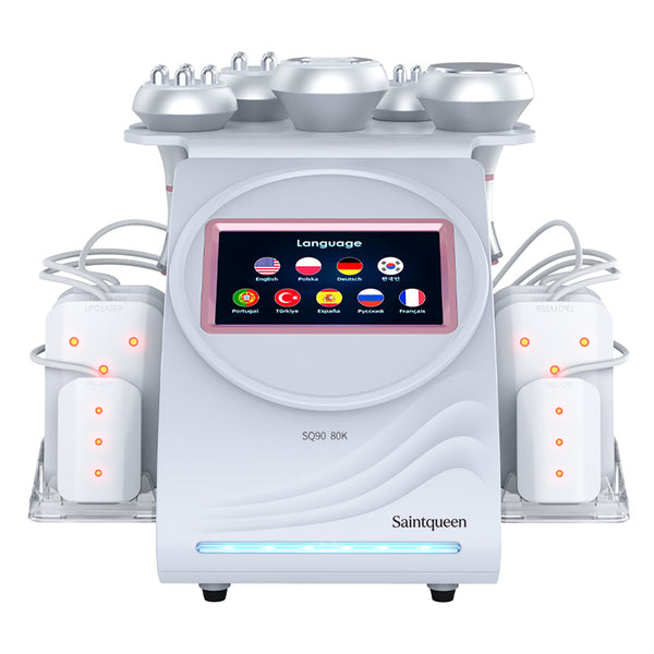 SQ90C Pro 6-in-1 80Kキャビテーション｜マルチポーラRF、吸引、レーザーパッド