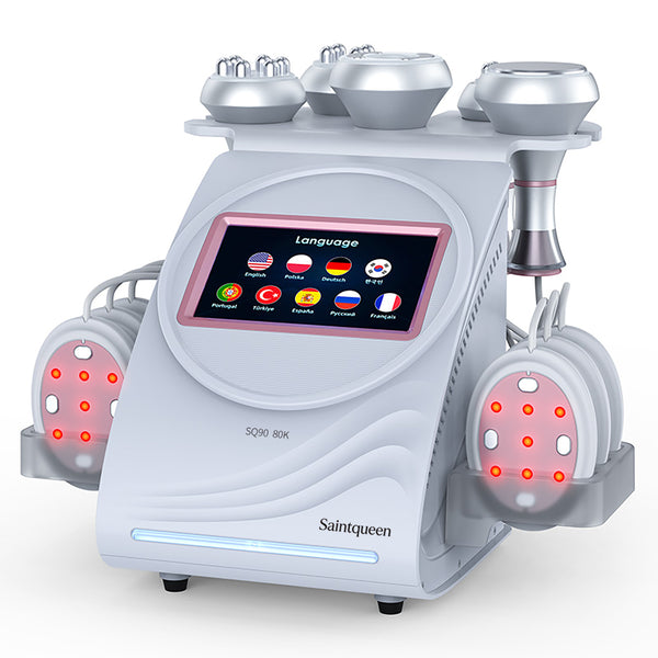 SQ90B Pro 6-in-1 80Kキャビテーション｜RF、吸引、EMS、レーザーパッド