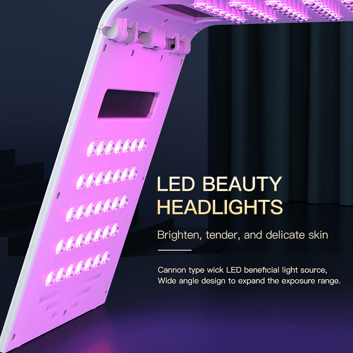 SQ130 7色折りたたみ式LED・PDT光美容機器｜119 LED、温熱機能